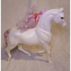 Barbie Doll Horse White with Pink Hair Vintage 1990s High Stepping Toy