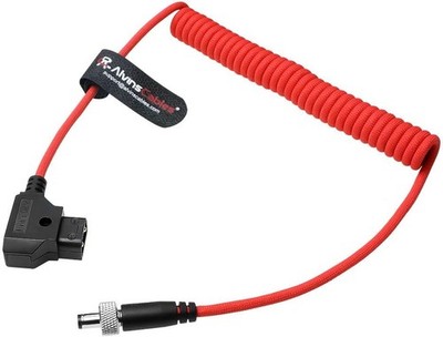D-tap to Locking DC Coiled Power Cable for Atomos Ninja V Blackmagic Ultra-Flex