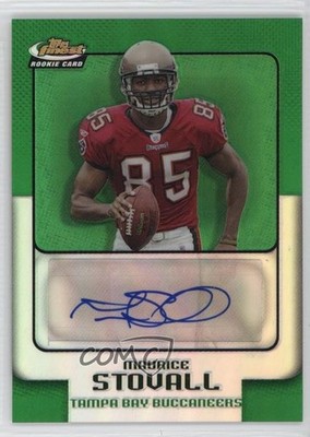 2006 Topps Finest Green Refractor /199 Maurice Stovall #173 Rookie Auto RC 0n64