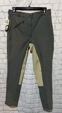 Dover Saddlery NWT Breeches Riding Pants Sz 32L Full Seat Euro Collection Plaid
