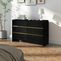 Black Chest of Drawers - Meridian Black Range