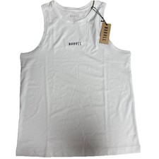 NoBull Women's Deltapeak Micro Textured Tech Tank Top Vapor Ivory Small