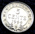 1944 NEWFOUNDLAND 5 CENT....BU/PL....MIN. BID .01 & NO RESERVE!