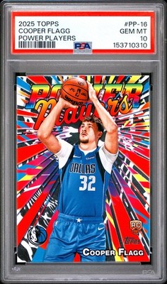 2025 Topps Cooper Flagg Power Players #PP-16 Rookie (PSA 10) QTY! Cert May Vary