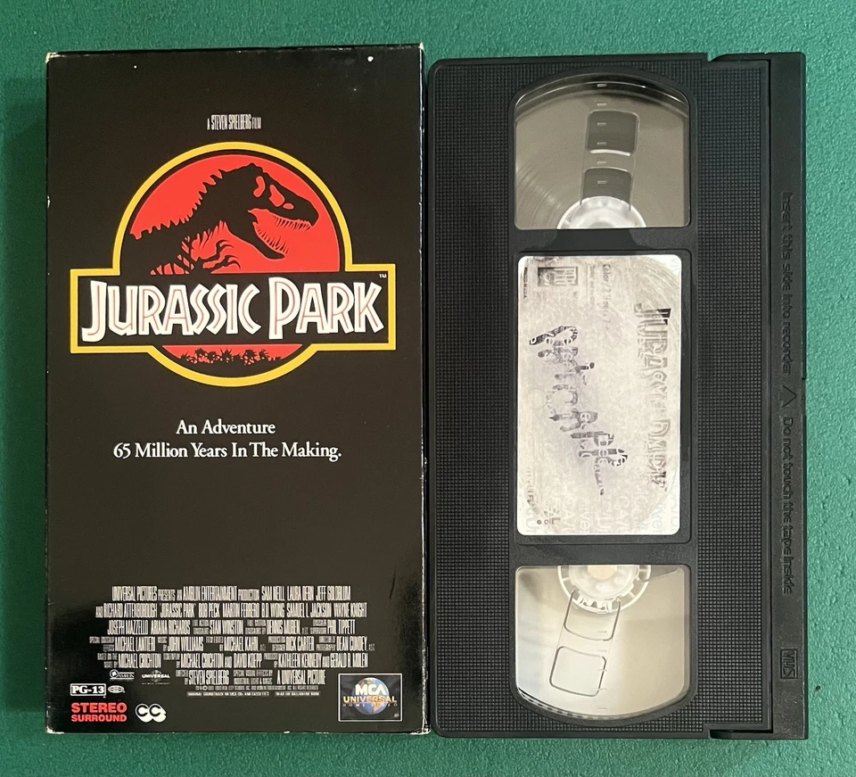 Jurassic Park Trilogy VHS Tapes 1 2 & 3 Movie Lenticular Dinosaur Cover Lot of 3 Foto 2 de 4