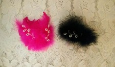 Vintage Slide Hair Combs 2 with Lace, Feathers and Beads New