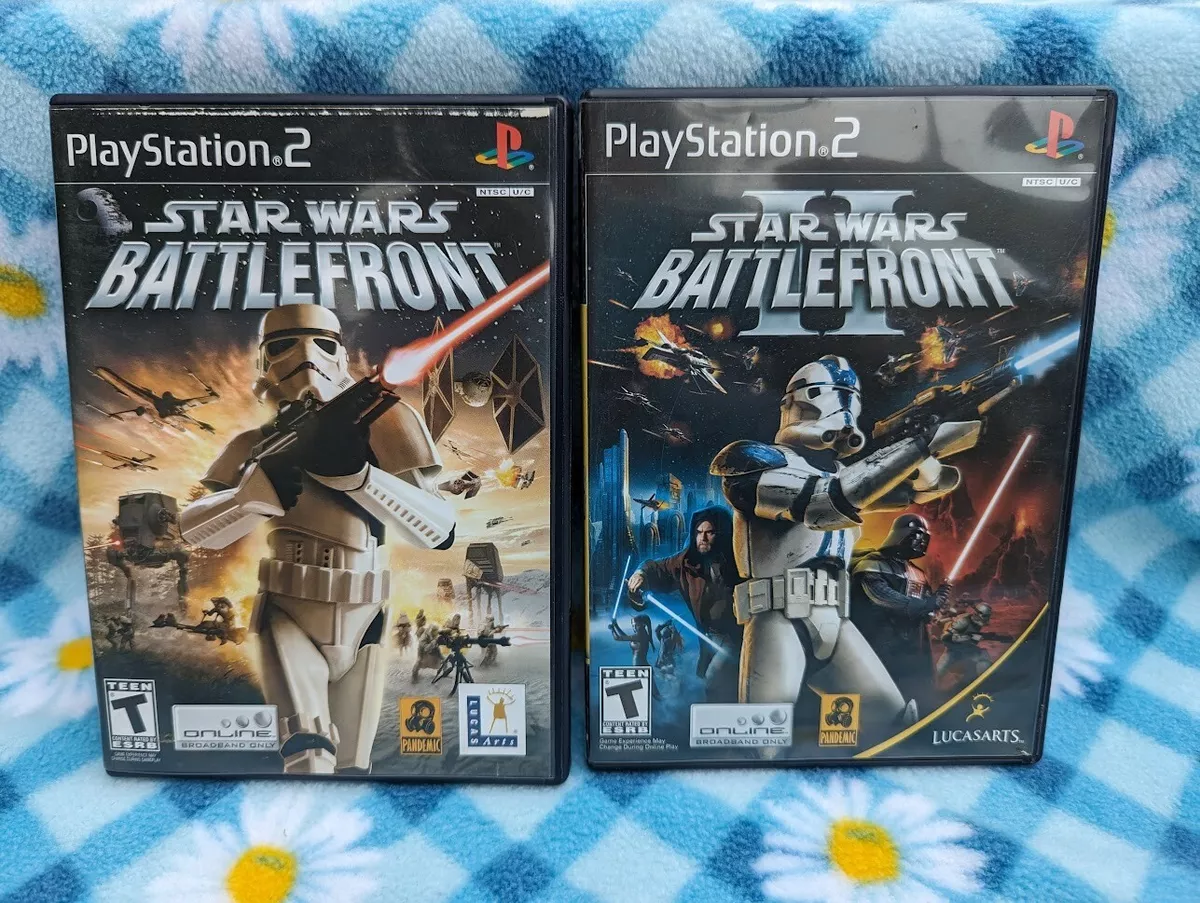 Star Wars Battlefront 1 2 I II PlayStation 2 PS2 Tested Working Game Lot