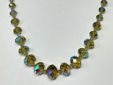 Kirks Folly Multicolor Gray AB Aurora Borealis Crystal Bead 18-20" Necklace