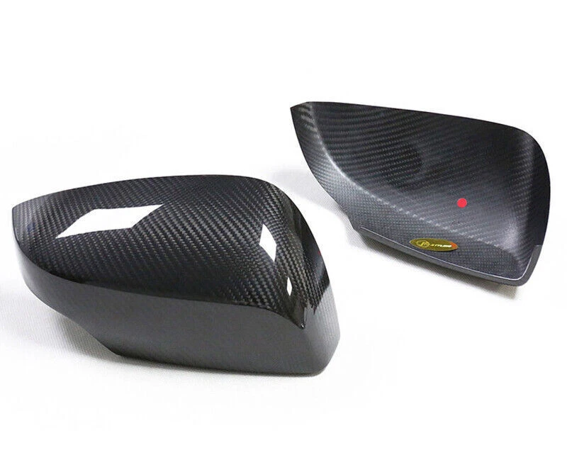Ajuste para SUBARU WRX STI con señal de giro tapa de cubierta de espejo lateral de fibra de carbono real  Foto 4 de 4