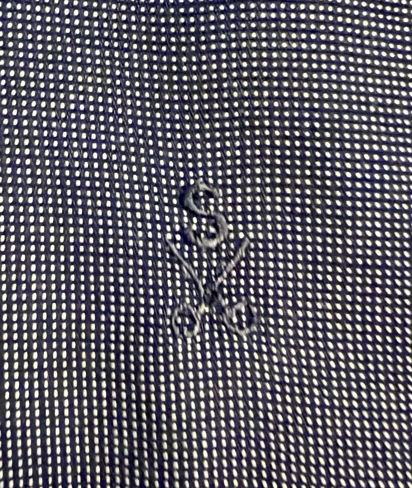 Camisa de vestir Sisley vintage muy rara azul marino Foto 4 de 4