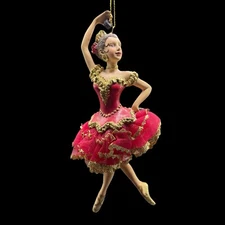 Kurt S Adler Resin Tulle Spanish Dancer Ornament Nutcracker Suite Castanets