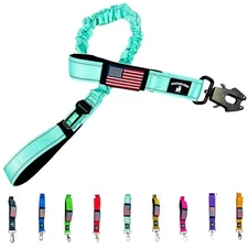 Heavy Duty Tactical Dog Leash - Bungee For Large Dogs Reflective Dual Handles...
