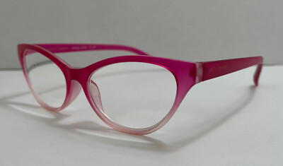 Betsey Johnson +1.50 Reading Glasses Readers Pink Ombre Cat Eye W/case