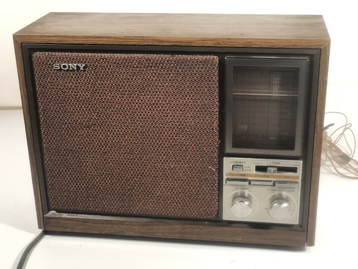 Vintage SONY Tabletop Radio AM FM WB TV Model ICF-9660W | eBay