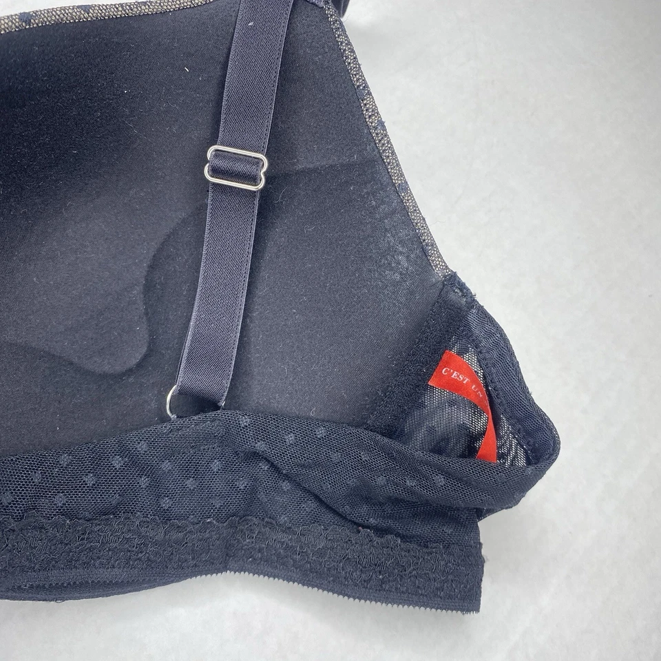 Sujetador Scandale Paris Negro Tostado Encaje Superpuesto 40D Estilo Forrado con Aros SCA14-2259 Foto 4 de 4