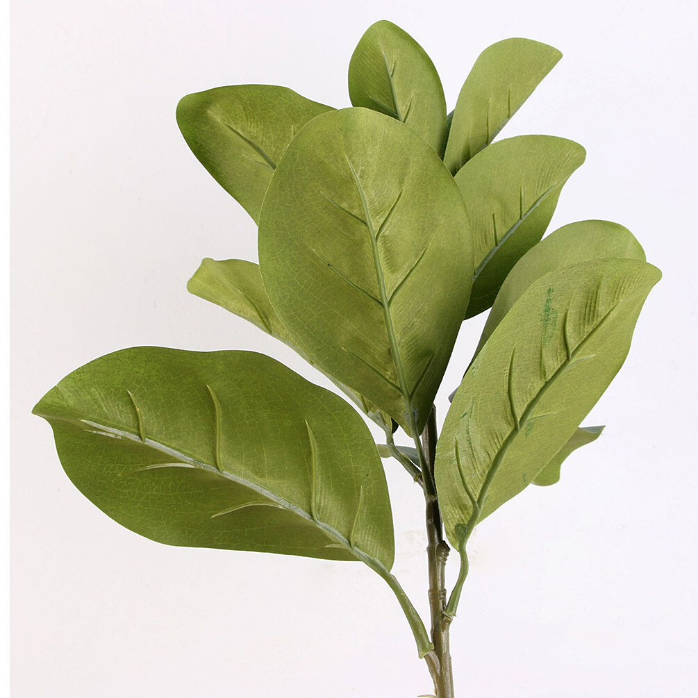 Fake Long Stem Magnolia Leaf Artificial Green Plants Simulation Wedding