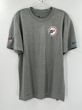 MIAMI DOLPHINS TEAM ISSUED PLAYER THROWBACK LOGO DRI-FIT T-SHIRT BRAND NEW !