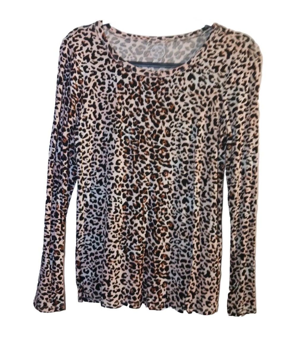 Maurices 24/7 Leopard Print Long Sleeves Size Small Women's Blouse | eBay