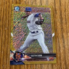 2018 Bowman Chrome Prospects Gold Shimmer Refractor Justin Dunn RC 22/50 BCP82
