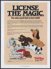 POUND PUPPIES - Original 1985 Trade AD / ADVERT / Tonka Toy Dog License promo