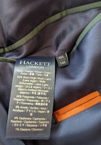 Hackett London jacket/blazer Stretch Wool Cashmere mix Modern Fit Zip RRP £575 - Picture 19 of 24