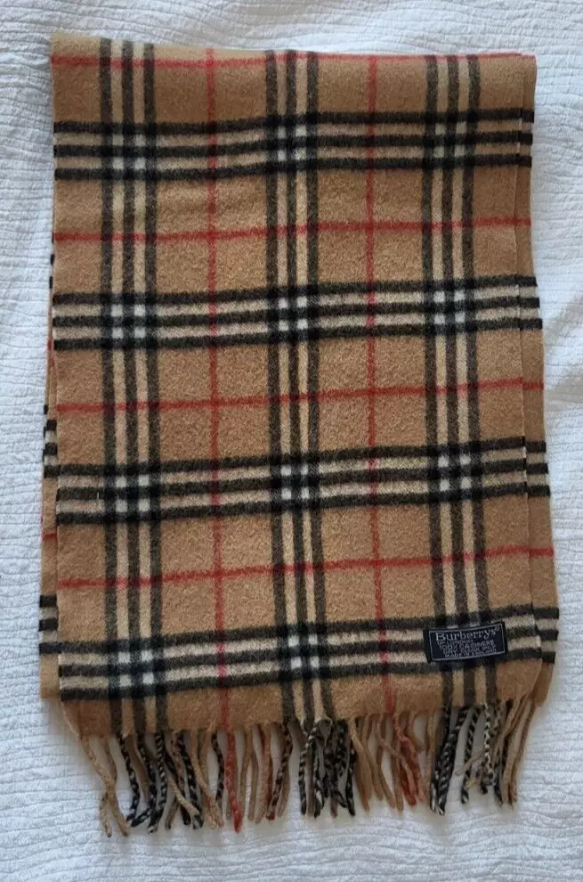 BURBERRY: Vintage Check scarf in cashmere - Beige