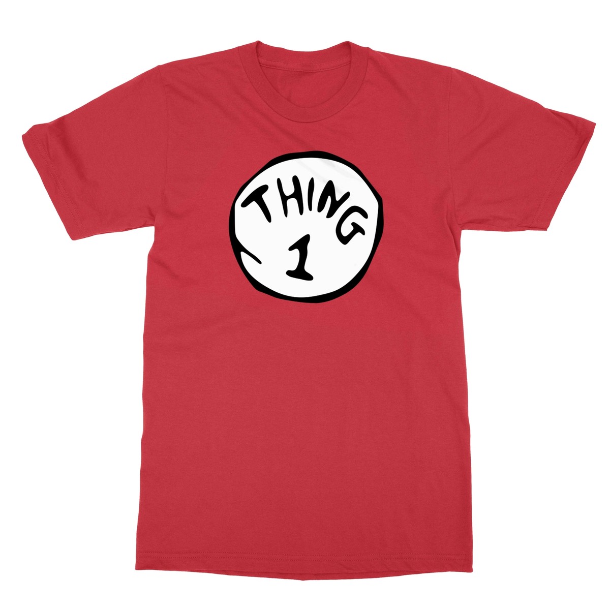 Dr. Seuss Thing 1 2 3 4 5 6 Red Emblem Unisex Tshirt | eBay
