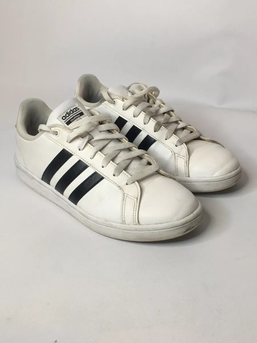 Adidas white black stripes clearance shoes