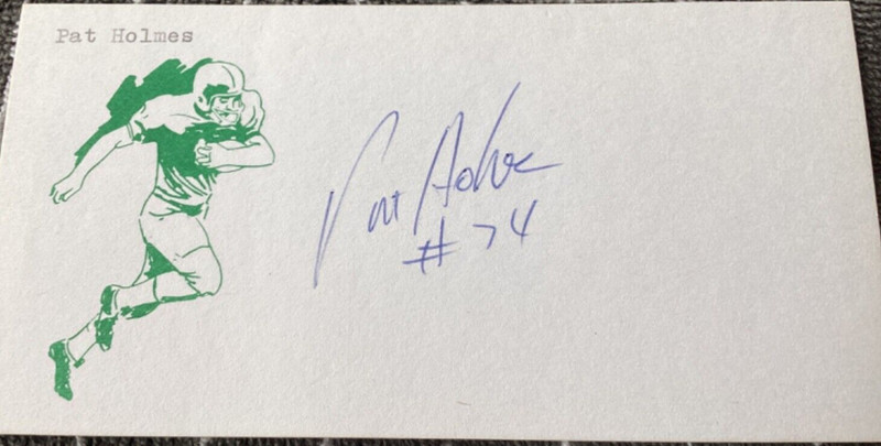 PAT HOLMES Personally Autographed Signed NFL Card CHIEFS OILERS FreeShip