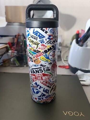 Vans Of The Wall Exclusive Print Stickers Stainless Steel Water Bottle - Picture 1 of 2