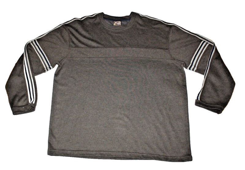 XG Extreme Quality XL Brown Mens Ribbed Long Sleeve Sweater/Shirt Stripe Detail