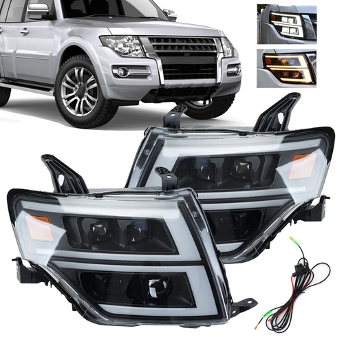 For 2009-2021 Mitsubishi Pajero Montero V93 V97 Dynamic LED Headlight Head Lamp - Picture 1 of 12