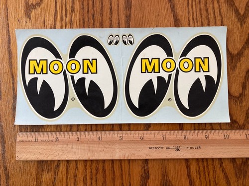 VINTAGE ORIGINAL 60er JAHRE ORIGINAL "MOONEYES" HOT ROD WASSERSCHIEBE AUFKLEBER DEAN MOON