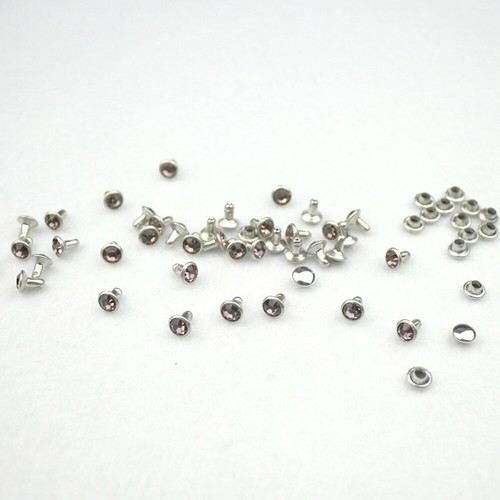 100 Juegos 6mm Estrás Cristal Remaches Tachuelas Ropa Bolsas Cuero Artesanía Decoración - Imagen 55 de 69