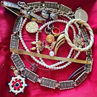 Konvolut neuer Vintage Schmuck zum Tragen umdrehen oder restaurieren - lbb0532