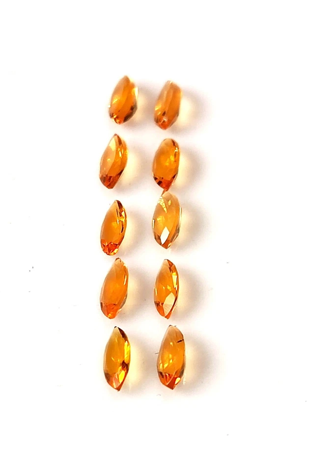 2.5X5 MM MARQUISE CUT AAA+ NATURAL MEXICAN FIRE OPAL FACETED GEMSTONE 10 PIECES - Image 3 of 4