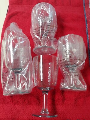 Mainstays 4Pk Green Goblet Wine Beverage 100% AS Lite Weight, Not Glass NIB 