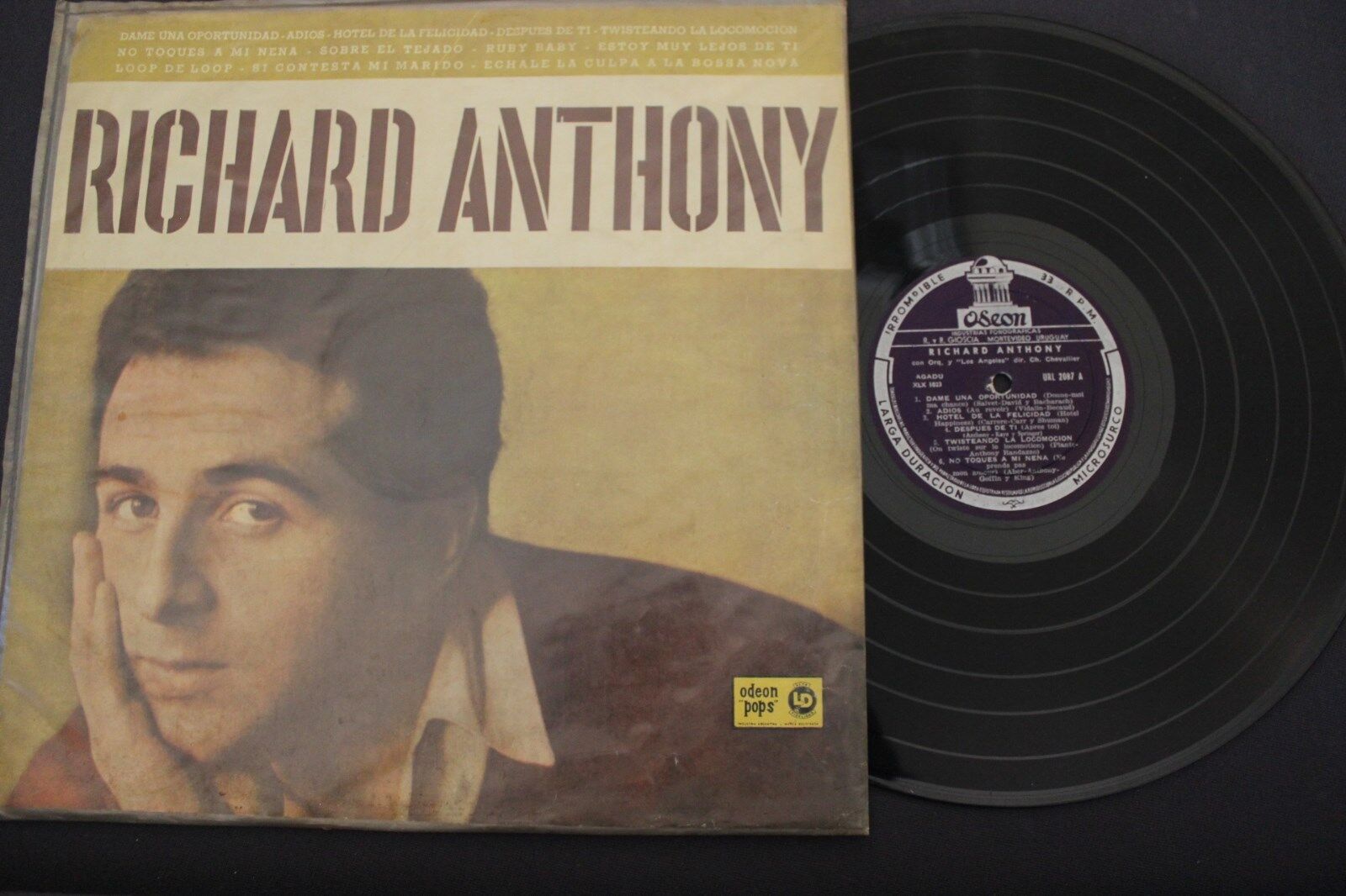 RICHARD ANTHONY - DAME UNA OPORTUNIDAD - ODEON RECORD - URL 2087 - RELEASED 1963