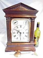 Oak Twin Fusee Ting-Tang Bracket Clock "Morath Bros " Liverpool GWO.