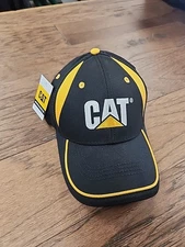 Caterpillar CAT Equipment Classic Black Cotton Twill Snapback Hat/Cap 6015b