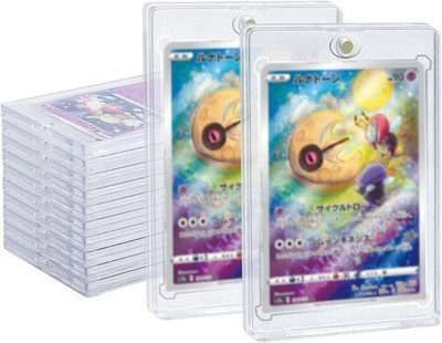 Wigearss 10 Stück 35PT Magnetischer Kartenhalter UV-Schutz-Transparent Karten