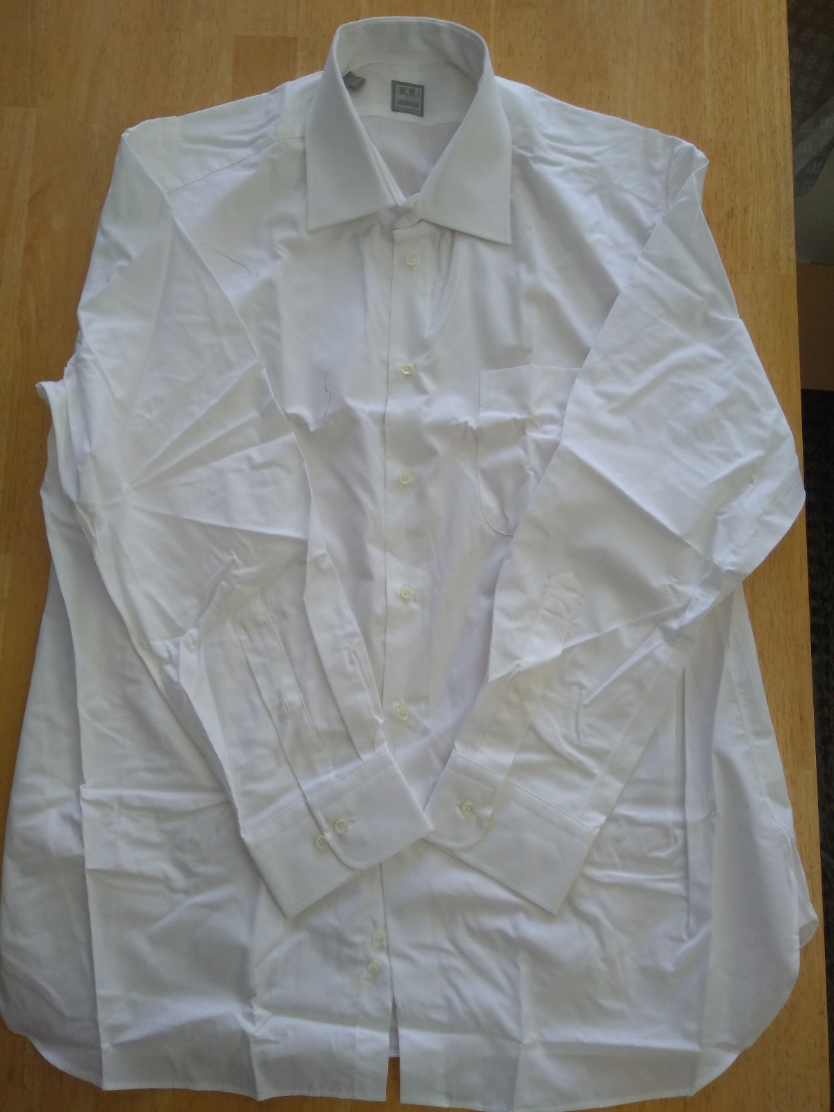 NWOT Ike Behar by Brooks Brothers White Spread Collar 17.5-34 MSRP $225