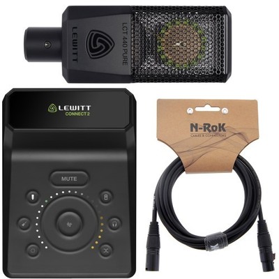 Lewitt LCT 440 PURE Mikrofon + CONNECT2 Audio Interface + Kabel Set | Neu