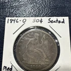 1846-0 Med Date Seated Liberty Half Dollar Nice VF +