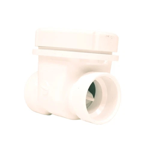 Jones Stephens B04151K 1-1/2" PVC Backwater Valve - White - Picture 2 of 5