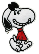 SNOOPY - RED SWEATER & SUNGLASSES - PEANUTS - Embroidered Iron-On Patch