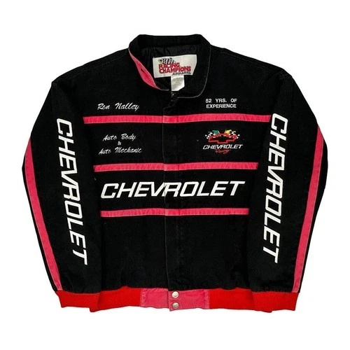 Chevrolet Racing Champions Apparel Graphic Bomber Jacket - Small Black Cotton - product listing photo