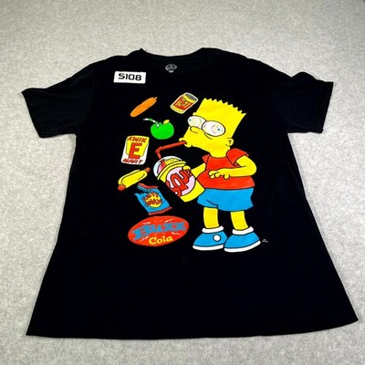The Simpsons Bart Simpson T Shirt Mens Large Black Buzz Cola Kwik E Mart Graphic