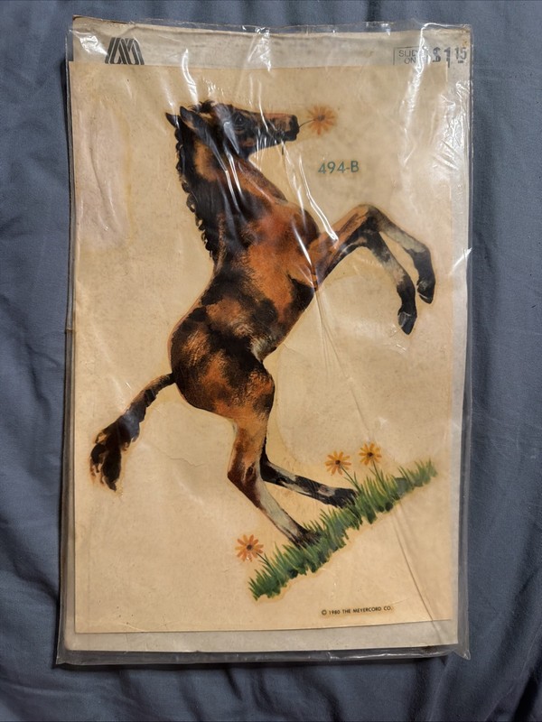 Vintage Horse Decal Meyercord Pony 11" NIP
