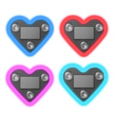 Car Solar Triangle Window Heart-Shaped Light Emitting LED Atmosphere Light